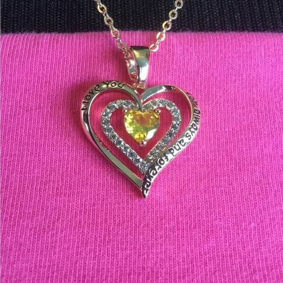 💖See New Listing💖 Redbee November Birthstone Heart Necklace New - Picture 2 of 16